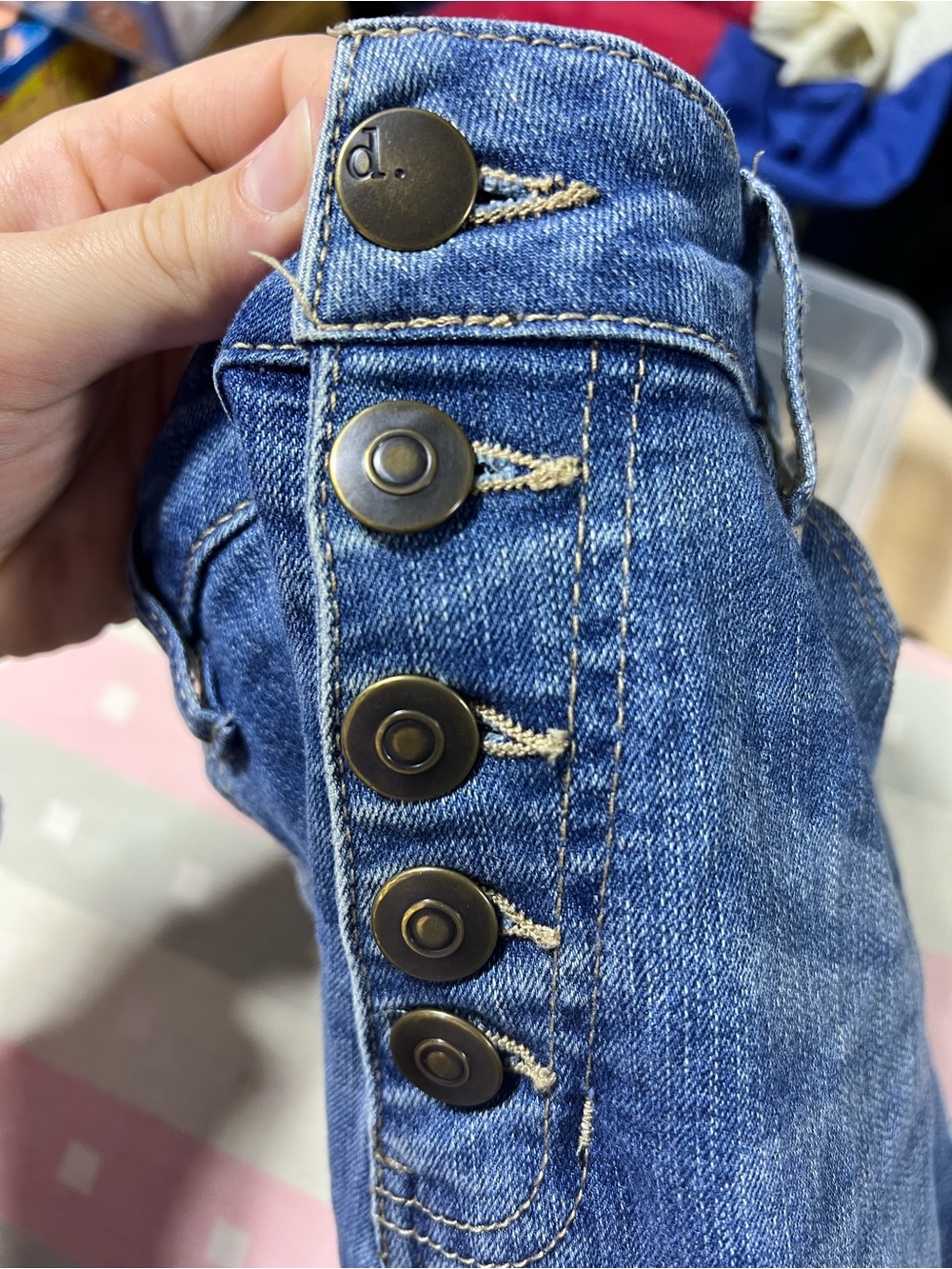 D.jeans button-fly skinny jeans - Picture 6 of 7